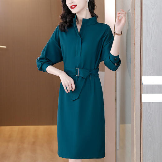 休闲简约通勤风宽松A字裙连衣裙AHM-tywf8002 商品图2