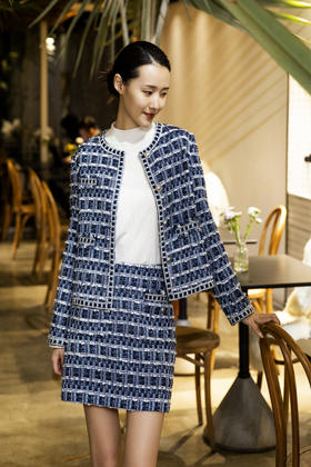 CARABLUE 圆领短款夹克