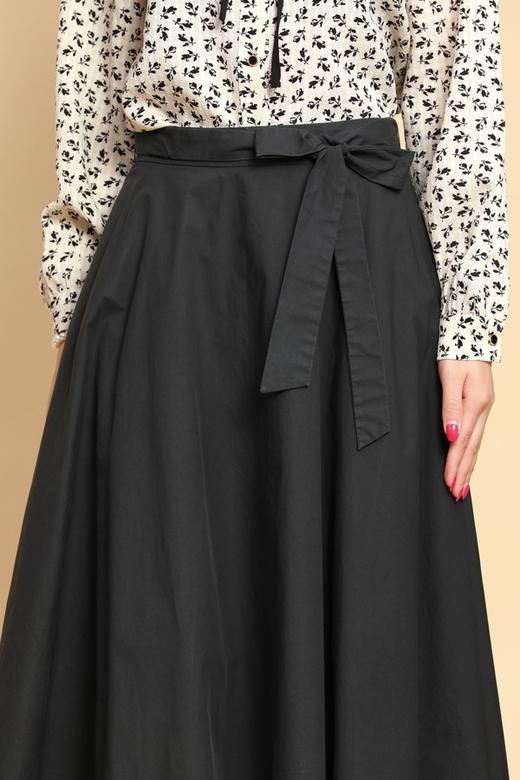 SINGLY 黑色复古A字裙 1193 商品图3