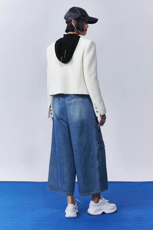 高腰阔腿牛仔裤 商品图3