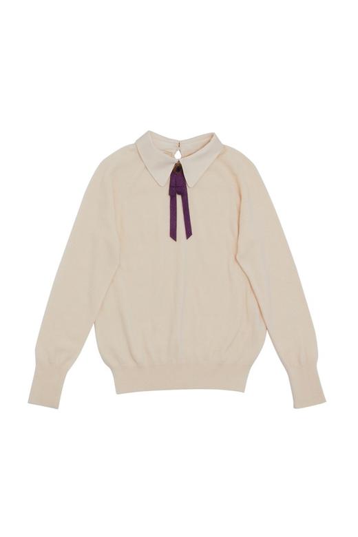 HOPESHOW红袖 甜美风杏色毛衣 5561 商品图4