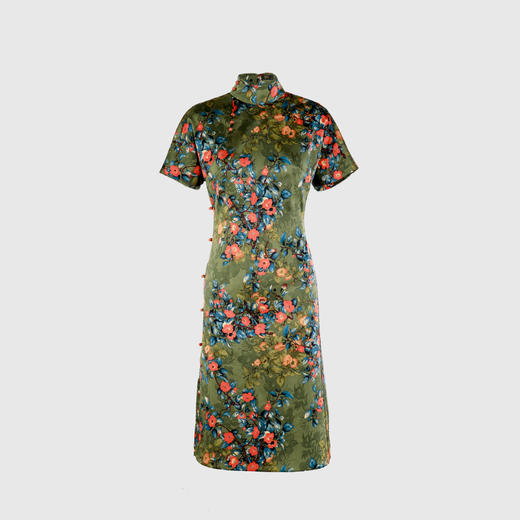 立领单襟珍珠扣旗袍 商品图0