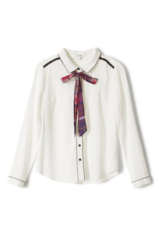 Betu百图 格纹系带白衬衣 5247 商品图4