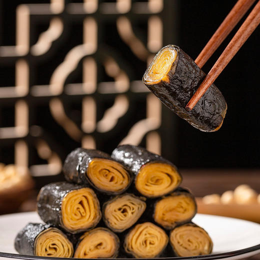 杭州特产纯素食即食豆制品海苔素卷寺院斋菜无五辛开袋即食真空装 商品图3