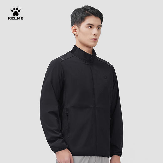 KELME卡尔美立领梭织外套男春夏透气四面弹训练开衫外套 商品图1