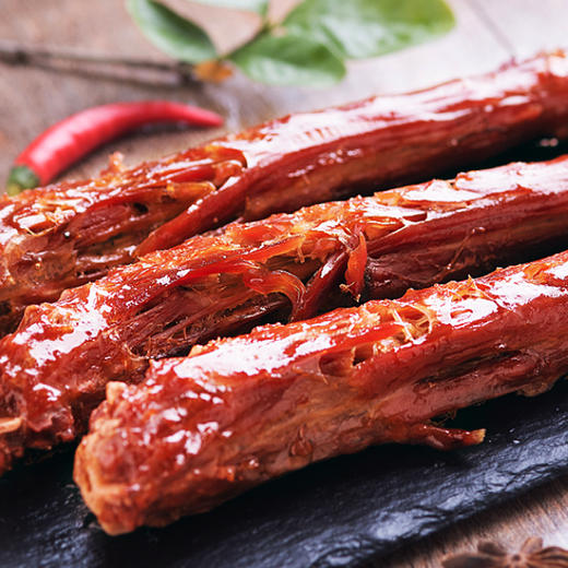 自营（月亮湾）-虎皮烤脖42克/根×11根 风干脖子 卤味手撕烤脖 商品图2