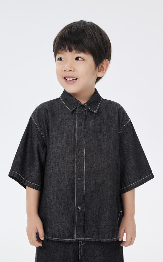 jnby  23年春款   全棉活性印染短袖衬衣  1N3213540 商品图4