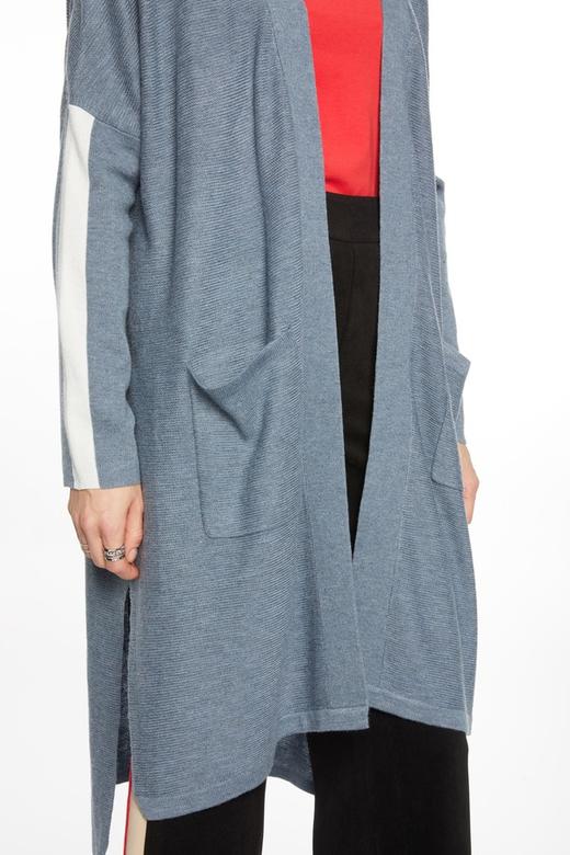 ELLA JADE 不规则开衩拼色开衫 5520 商品图2