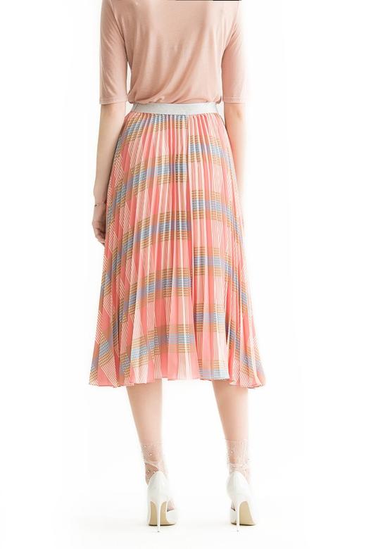 AVA 粉彩色中长百褶裙 1691 商品图3