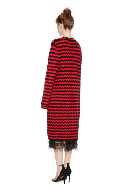 WEN&VI 拼色波浪条纹针织开衫 5539 商品图1