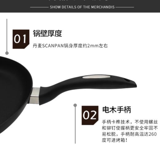 丹麦进口不粘锅SCANPAN原装煎炒锅家用平底锅电磁炉燃气灶通用（可用电磁炉)24/32cm 商品图4