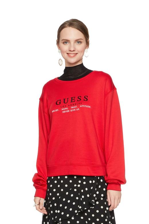 Guess 字母logo红色套头上衣 5264 商品图0
