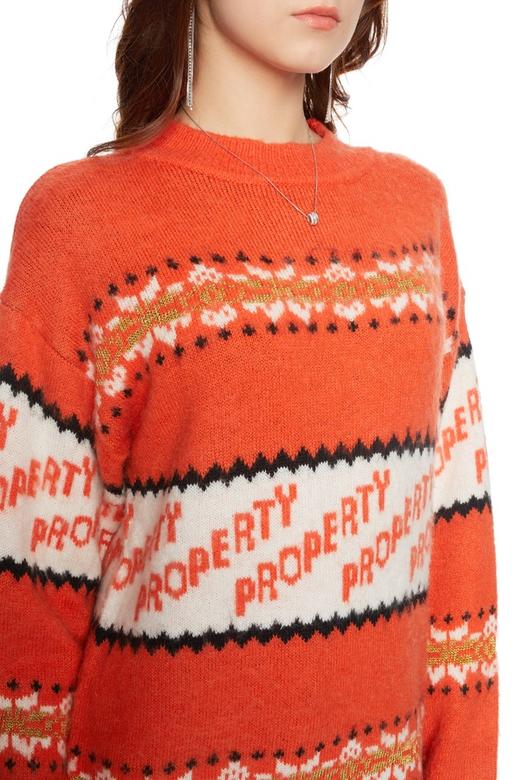Etam Weekend 橙色民族风套头毛衣 5504 商品图2