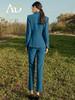 AD克莱因蓝高级感西服正装女秋冬职业装气质女神范总经理西装套装 商品缩略图4