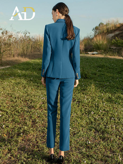 AD克莱因蓝高级感西服正装女秋冬职业装气质女神范总经理西装套装 商品图4