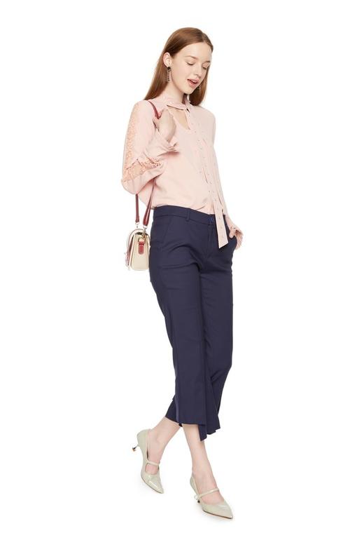 NOIR 粉色镂空系带上衣 4418 商品图3