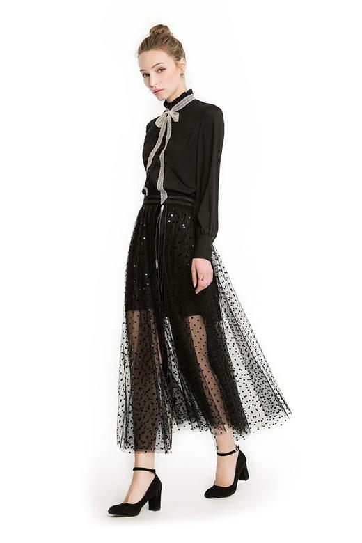 SINGLY 蝴蝶结装饰高领上衣 1192 商品图4