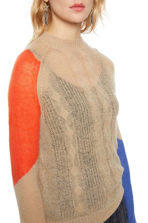 VERDPEEIN婉派 三色拼接薄毛衫 5251 商品图2