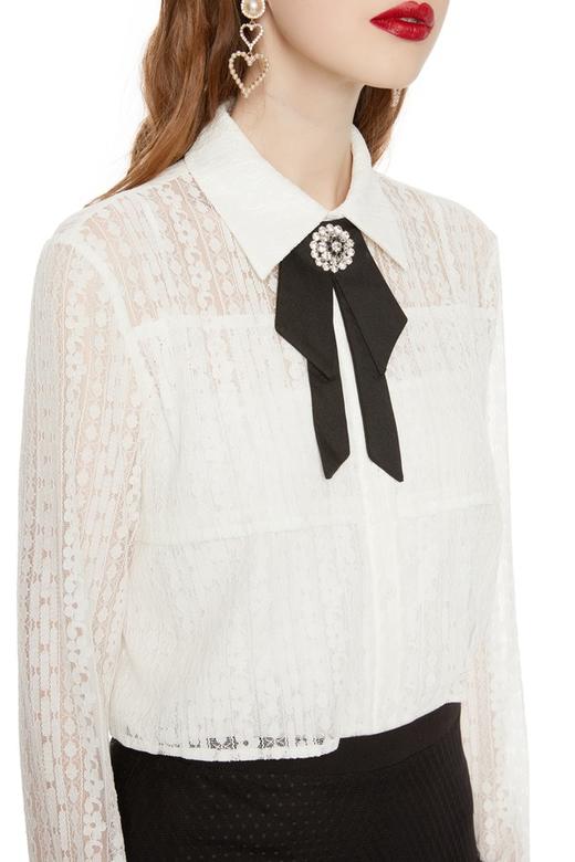 DOTACOKO 领结饰半透明上衣 5878 商品图3