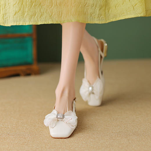 爆款百搭，新款蝴蝶结公主风平头后空凉鞋HBP-3476A 商品图2