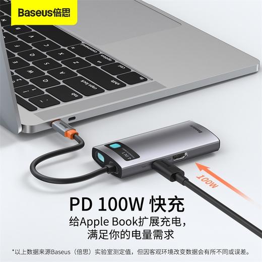倍思 金属微光系列 四合一多功能Type-C HUB 扩展坞 （Type-C to HDMI*1+USB3.0*1+USB2.0*1+PD*1） 商品图2