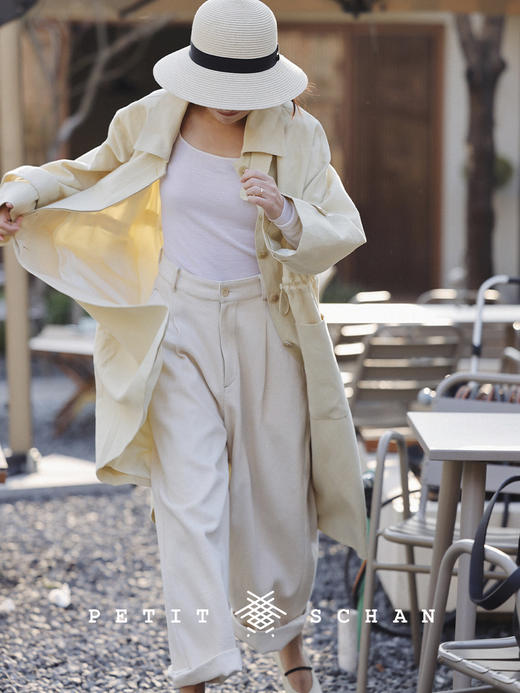 【经典款】PETIT SCHAN小闪 CLO#054 happy gardener 快乐的小园丁 日本进口天然棉粗斜纹直筒阔腿裤 商品图0