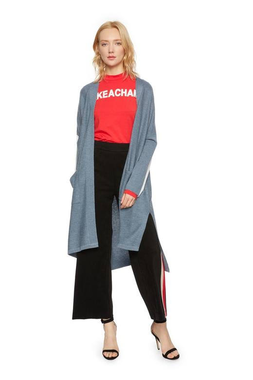 ELLA JADE 不规则开衩拼色开衫 5520 商品图0