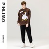 PINLI品立春季新款男士贴布绣圆领套头休闲卫衣潮BG231109028 商品缩略图2