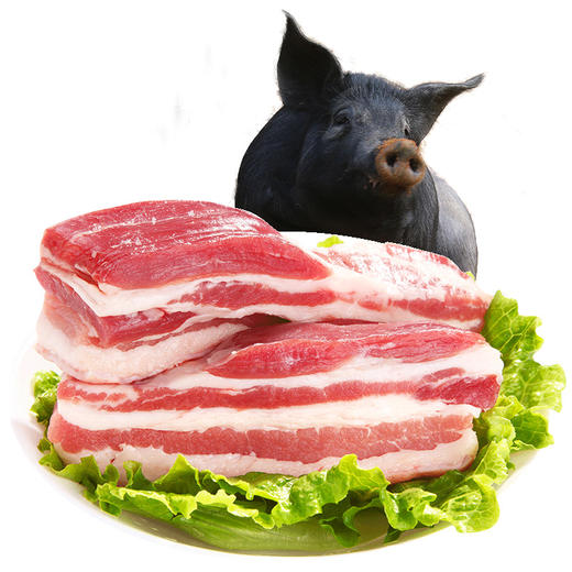 大别山散养黑猪五花肉（2斤装）+纯肋排（2斤装） 商品图5