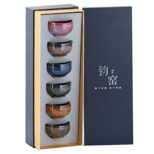 「一套6个！礼盒装」天目建盏茶具单杯窑变主人杯家用茶具商务送礼礼盒装餐饮用具父亲节礼物 商品图4