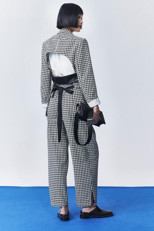 格子阔腿长裤 商品图1
