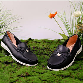 【一件279】Safiya/索菲娅 头层软牛皮蝴蝶结2023年春季新款真皮软底透气休闲舒适妈妈鞋SF31111401