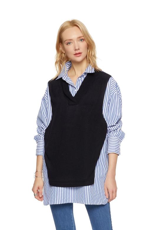 HAYES 假两件条纹衬衣 5440 商品图0