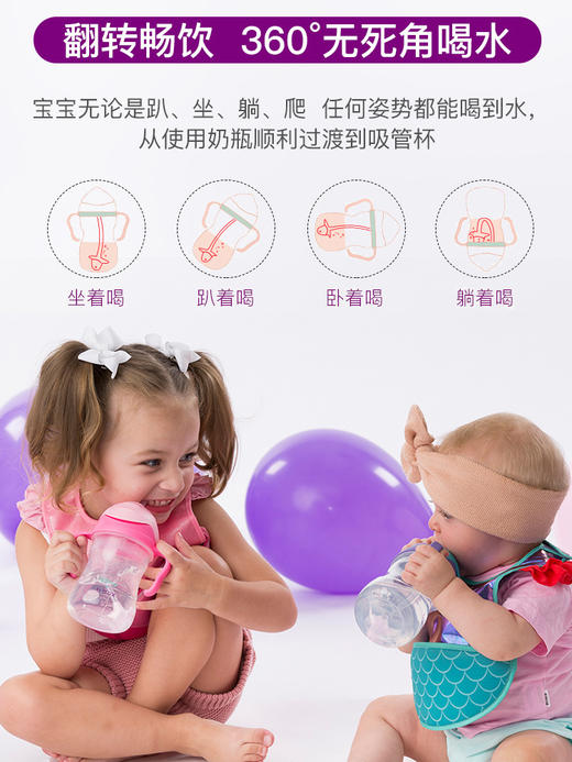 【360°畅饮】澳洲B.box迪士尼联名款儿童重力球防漏吸管杯240ml 商品图3