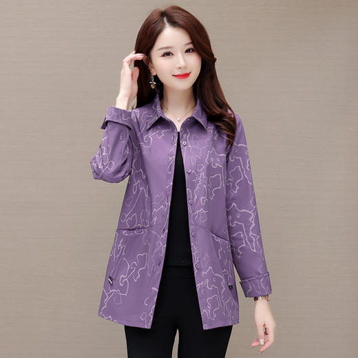 通勤百搭，舒适小翻领衬衫外套QYM-182301-Y 商品图5