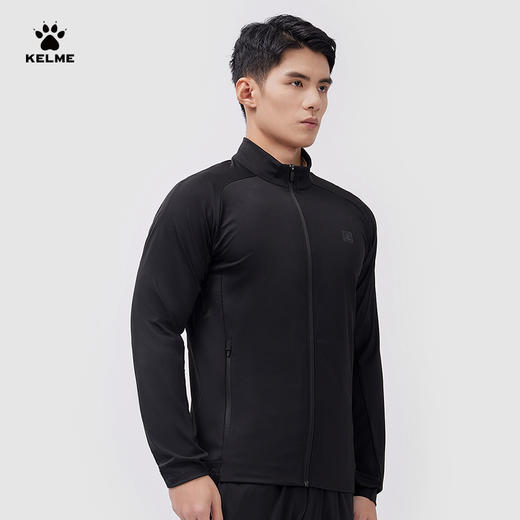 KELME卡尔美针织立领外套男春季新开衫高弹健身透气运动上衣 商品图1