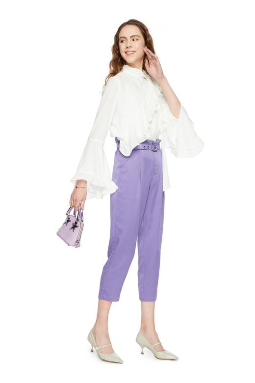 VERO MODA 荷叶边饰喇叭袖系带衬衣 5869 商品图3