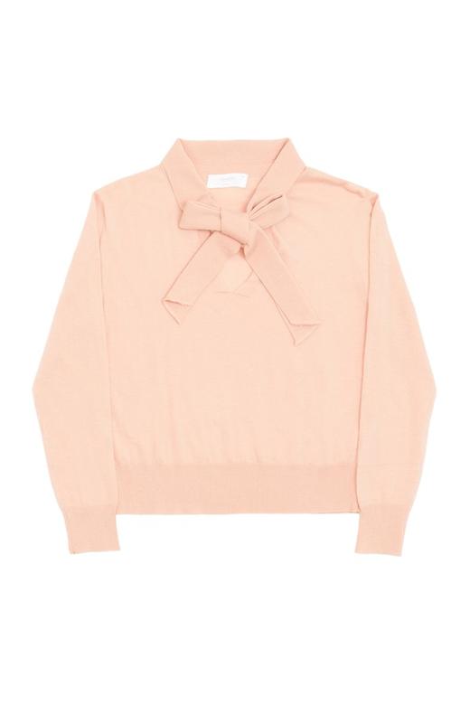 JEMO DRESSING 粉色系带针织上衣 5163 商品图4