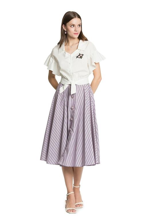 SUMMER & SAGE 花朵刺绣荷叶边上衣 3426 商品图4