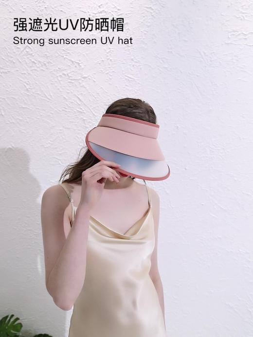 【运动户外】夏季防晒遮阳帽女士加大帽檐吸汗透气空顶帽 商品图0
