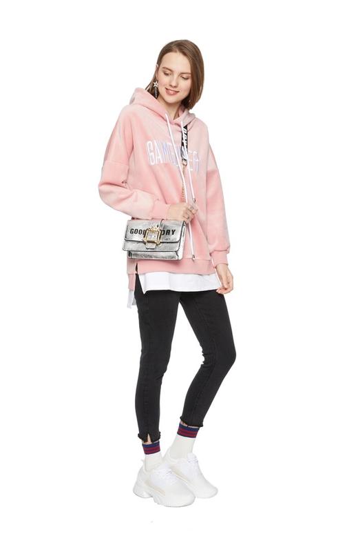 AVA 字母饰拼接连帽卫衣 5518 商品图3