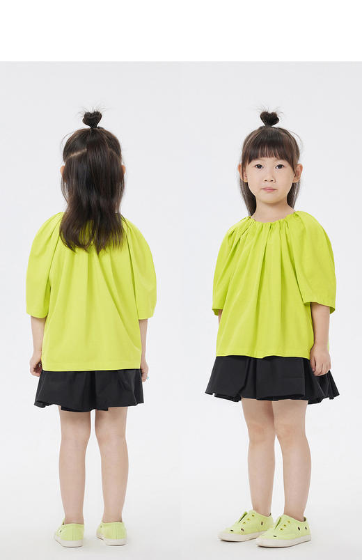 jnby  23年春款  褶皱领口短袖T恤  1N3113210 商品图7