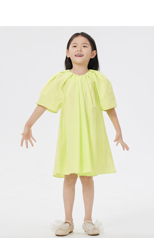 jnby  23年春款  全棉纯色短袖连衣裙 1N3G11460 商品图4