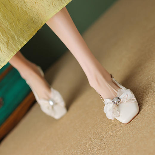 爆款百搭，新款蝴蝶结公主风平头后空凉鞋HBP-3476A 商品图1