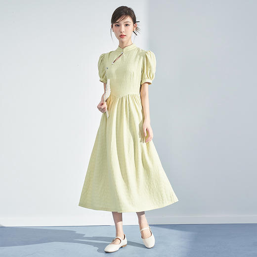 西遇新中式连衣裙女春季新款设计感小众改良小个子小裙子D0130039 商品图1