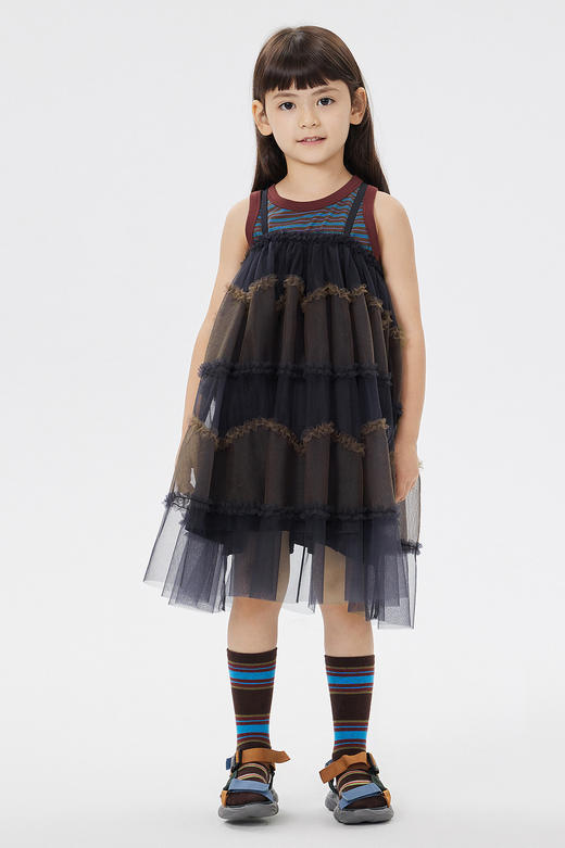 jnby  23年春款   柔软层次感细纱吊带连衣裙  1N3G12800 商品图0