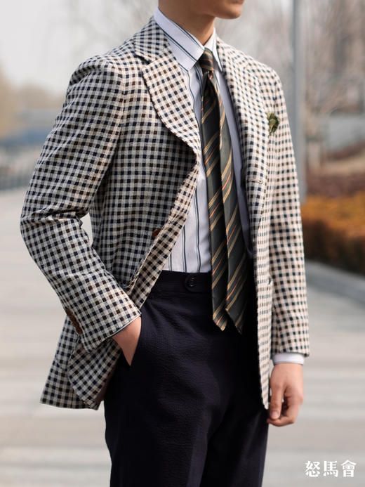 「爱好者直选20款」Marling & Evans 羊毛蚕丝/羊毛亚麻/毛丝麻/强捻羊毛/羔羊毛全麻衬单西 商品图1