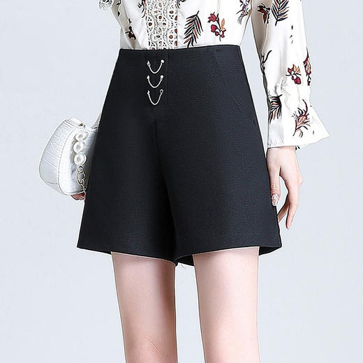 宽松时尚高腰时髦三分裤修身气质阔腿裤MYX-8302-L 商品图2