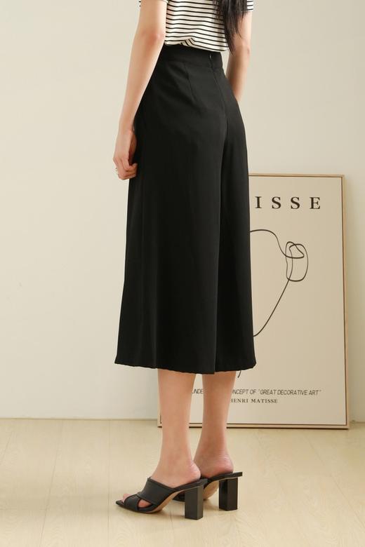 EMC亿美丞 黑色不修边围裹式裙裤 1686 商品图3