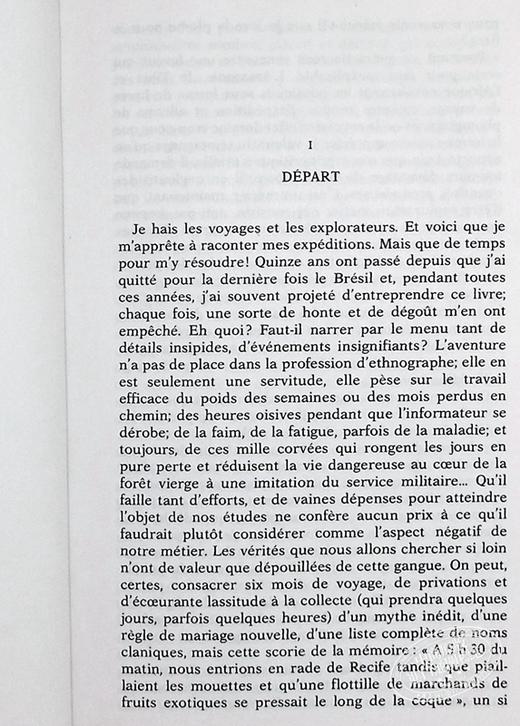 【中商原版】列维 斯特劳斯 忧郁的热带 结构主义大师 法文原版 Tristes tropiques Claude Levi Strauss 商品图5